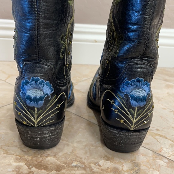 Old Gringo Embroidered Crystal Sora Size 6.5B Western Cowboy Cowgirl Boots Blue - Picture 5 of 13